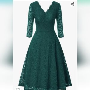 XXL Dark Green Cocktail Dress